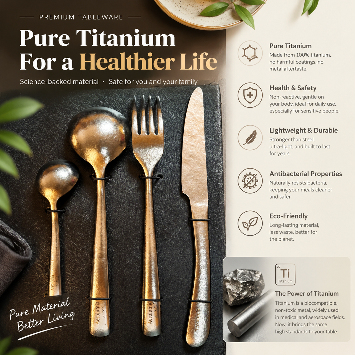 Pure Titanium Tableware: A Healthier Choice for Modern Dining