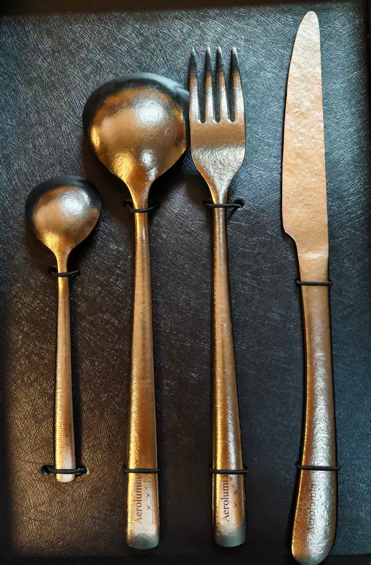 Premium Pure Titanium Cutlery Set – Lightweight 4-Piece Tableware