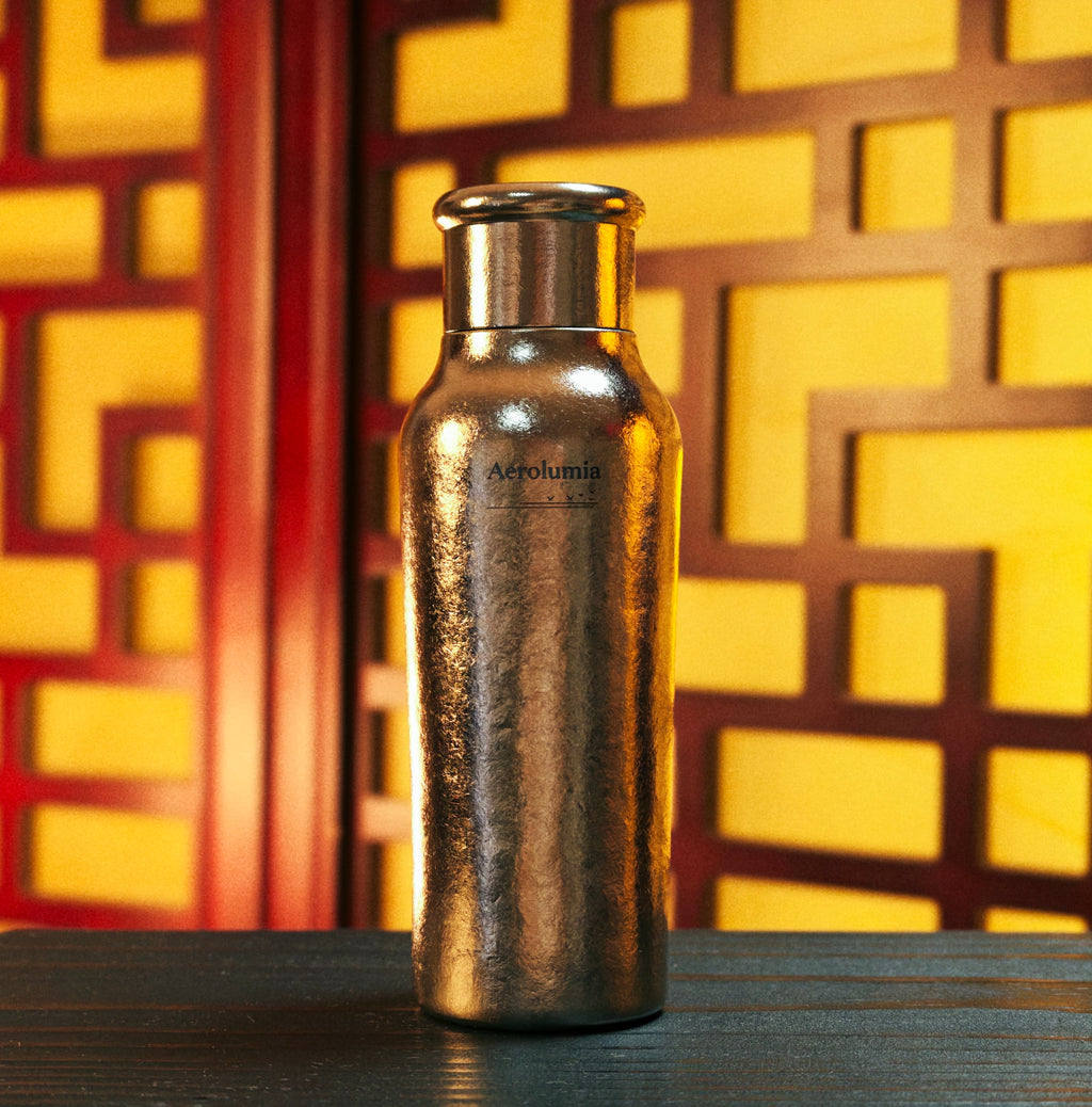 Elegant (Round) Premium Pure Titanium Tea Brewer Bottle – Built-In Infuser Design