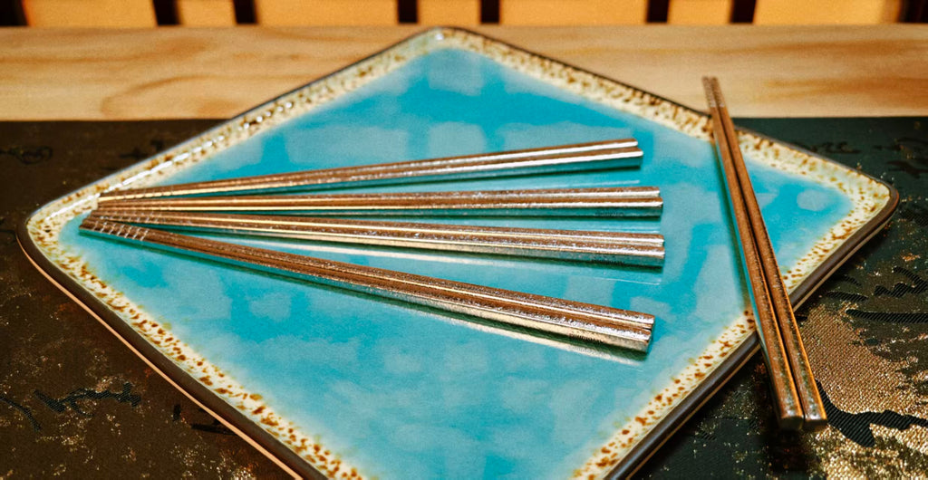 Premium Pure Titanium Chopsticks – Reusable Dining Set