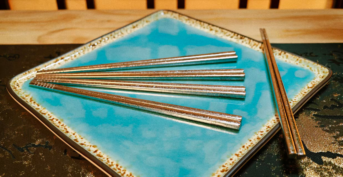 Premium Pure Titanium Chopsticks – Reusable Dining Set